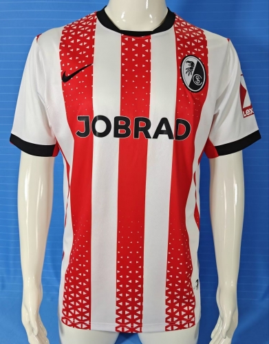 2025/26 SC Freiburg Home Red & White Thailand Soccer Jersey AAA-503