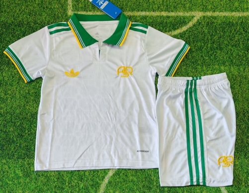 Kids 2025/26 AS Roma 2nd Away White Kids/Youth Soccer Uniform-2149/123