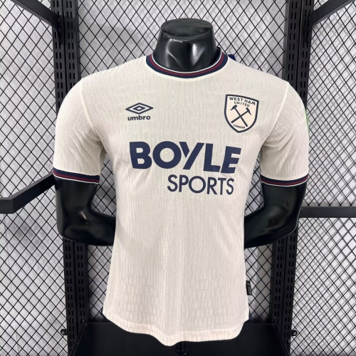 Player Version 2025/26 West Ham United Away White Thailand Soccer Jersey AAA-XY