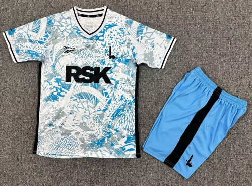 Kids 2025/26 Charlton Athletic Away Blue & White Kids/Youth Soccer Uniform-1040