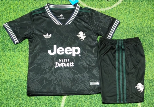 Kids 2025/26 Juventus 2nd Away Black Kids/Youth Soccer Uniform-522/507