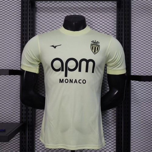 Player Version 2025/26 Monaco 2nd Away Yellow Thailand Soccer Jersey AAA-888