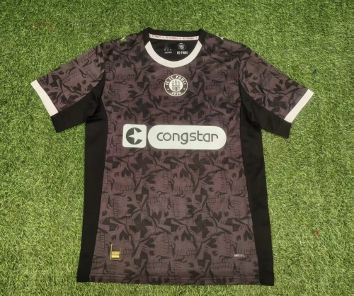2025/26 FC St. Pauli 2nd Away Black Thailand Soccer Jersey AAA-1040/416