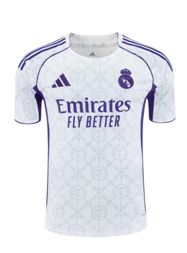 2025/26 Rea Madrid White Thailand Soccer Training Jerseys-418