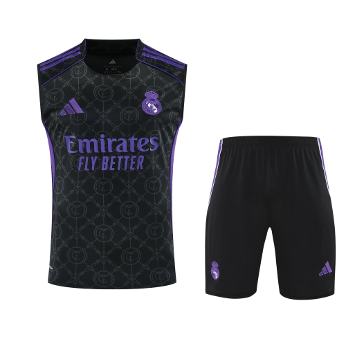 2025/26 Rea Madrid Black Thailand Soccer Training Vest Set-418