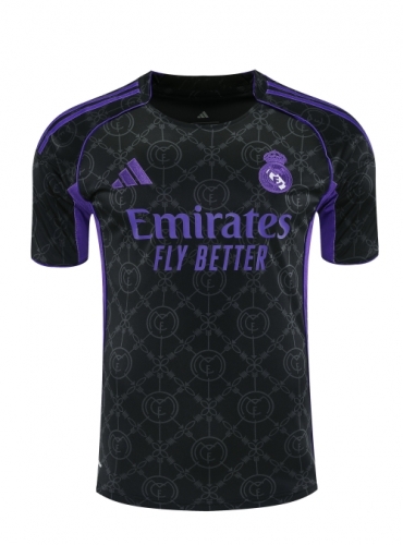 2025/26 Rea Madrid Black Thailand Soccer Training Jerseys-418