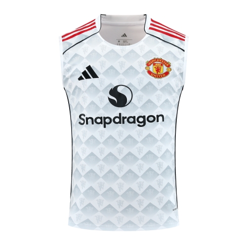 2025/26 Manchester United White Thailand Soccer Training Vest-418