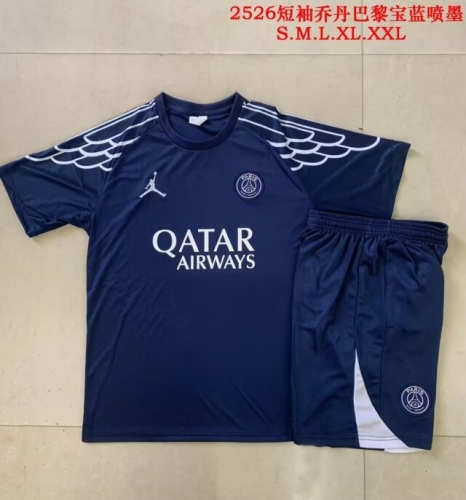 2025/26 Paris SG Royal Blue Shorts-Sleeve Thailand Soccer Uniform-815