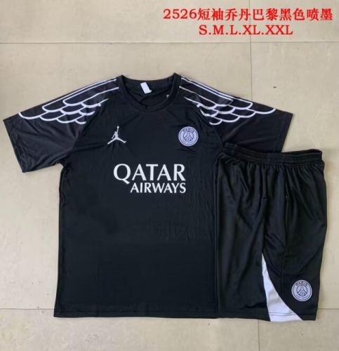 2025/26 Paris SG Black Shorts-Sleeve Thailand Soccer Uniform-815