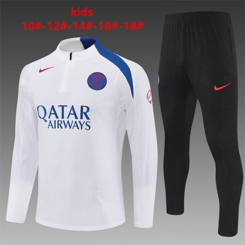 Player Version 2025/26 Paris SG White Kids/Youth Thailand Soccer Uniform-801/411/815