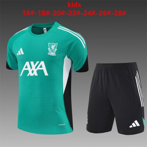 Kids 2025/26 Liverpool Green Kids/Youth Soccer Tracksuit Uniform-801