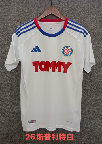 2025-26 Hajduk Split White Thailand Soccer Jersey AAA-709