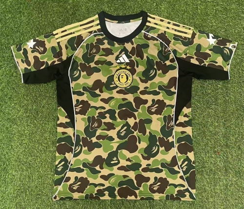2025/26 Jointed Version ABATHING APE Black & Yellow Thailand Soccer Jersey AAA-416/709