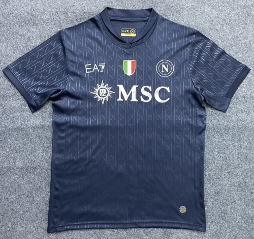 2025/26 UEFA Champions League Napoli 2nd Away Black Thailand Soccer Jersey AAA-07