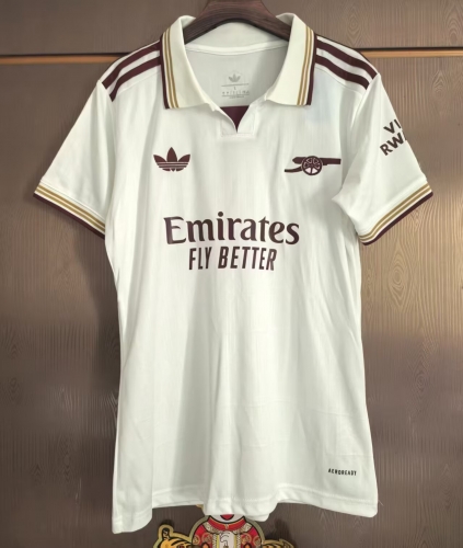 2025/26 Arsenal 2nd Away White Thailand Female Soccer Jersey AAA-JJ