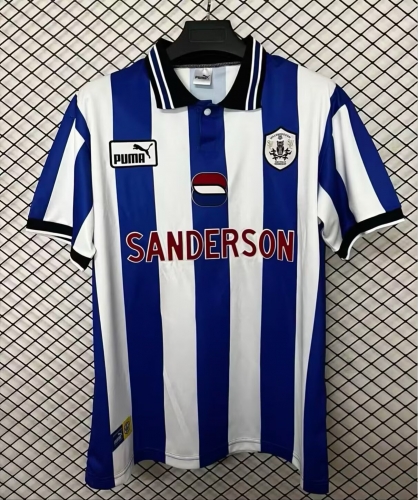 1998 Retro Version Sheffield Home Blue & White Thailand Soccer Jersey AAA-95
