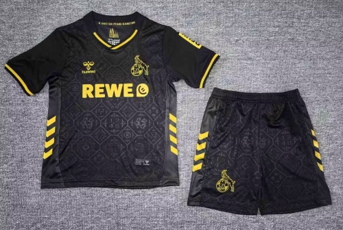 Kids 2025/26 FC Köln 2nd Away Black Kids/Youth Soccer Uniform-522/JY