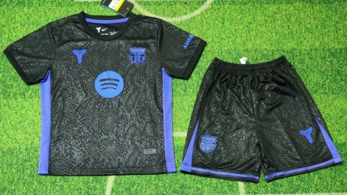 Kids 2025/26 Jointed Version Barcelona Black Kids/Youth Soccer Uniform-SKE/507