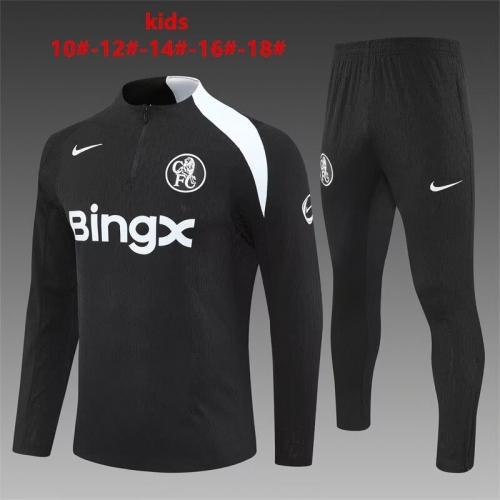 Player Version 2025/26 Chelsea Black Kids/Youth Thailand Soccer Tracksuit Uniform-801