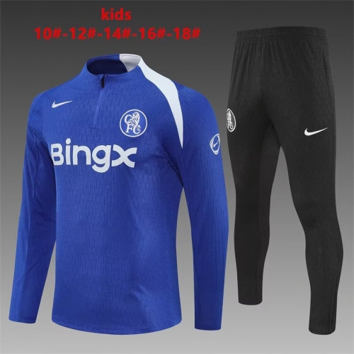 Player Version 2025/26 Chelsea CaiBlue Kids/Youth Thailand Soccer Tracksuit Uniform-801