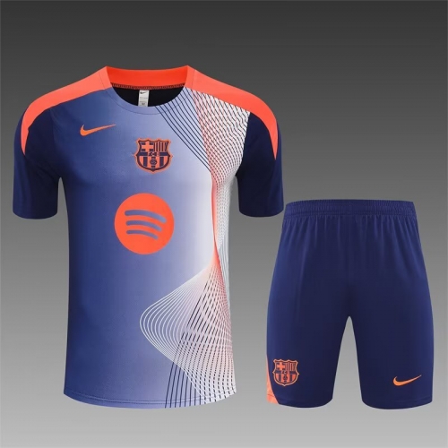 Camouflage 2025/26 Barcelona Royal Blue Shorts-Sleeve Thailand Soccer Uniform-801