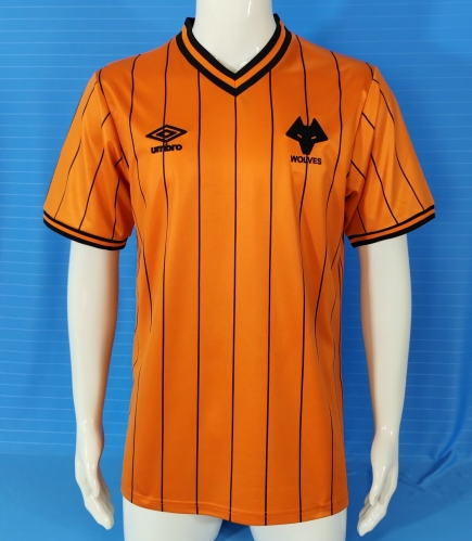 85/86 Retro Version Wolverhampton Wanderers Home Yellow Thailand Soccer Jersey AAA-503