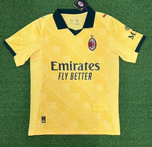 2025/26 AC Milan 2nd Away Yellow Thailand Soccer Jersey AAA-23/312/320