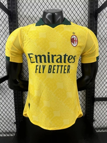 Player Version 2025/26 AC Milan Away Yellow Thailand Soccer Jersey AAA-XY/MY/308