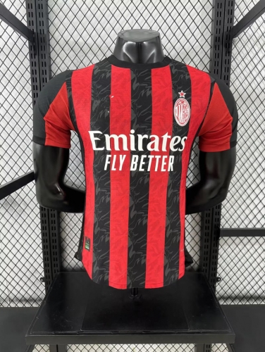 Player Version 2025/26 AC Milan Home Red & Black Thailand Soccer Jersey AAA-XY/MY/703