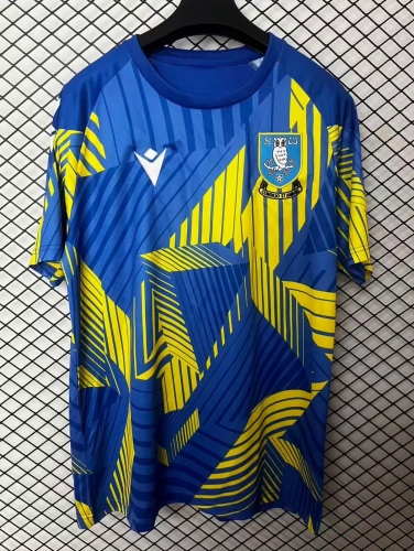 2025/26 Sheffield Yellow & Blue Thailand Soccer Pre-game Jersey AAA-95