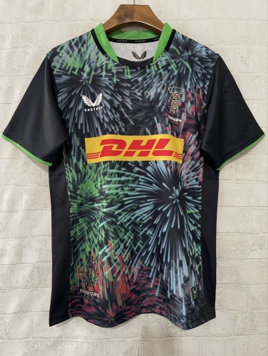 2025/26 Clown Black & Green Thailand Rugby Shirts-805