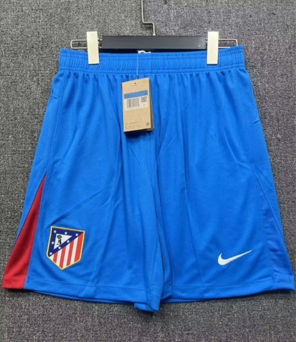 2025/26 Atletico Madrid 2nd Away Blue Thailand Soccer Shorts-315