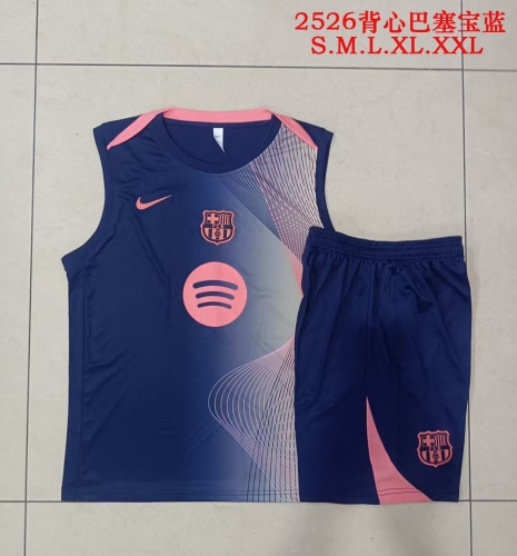 2025/26 Barcelona Royal Blue Thailand Soccer Vest Suit-815