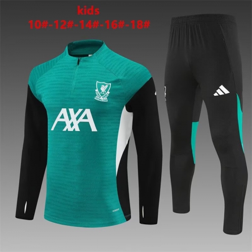 Player Version 2025/26 Liverpool Green Kids/Youth Soccer Tracksuit Uniform-801