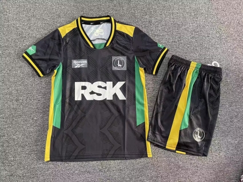 Kids 2025/26 Charlton Athletic 2nd Away Black Kids/Youth Soccer Uniform-1040