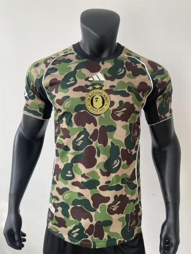 Player Jointed Version 2025/26 ABATHING APE Yellow & Green Thailand Soccer Jersey AAA-416