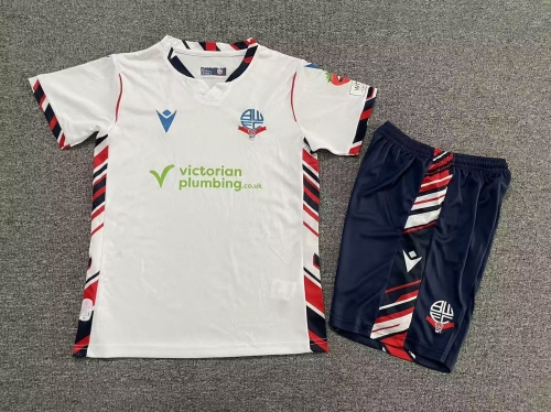 Kids 2025/26 Bolton Wanderers Home White Kids/Youth Soccer Uniform-208