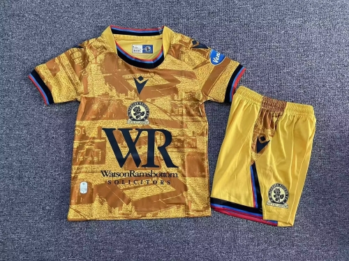Kids 2025/26 Blackburn Rovers 2nd Away Yellow Kids/Youth Soccer Uniform-1040