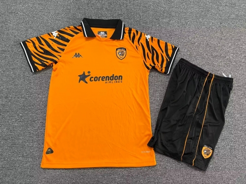 Kids 2025/26 Hull City Home Orange Kids/Youth Soccer Uniform-1040