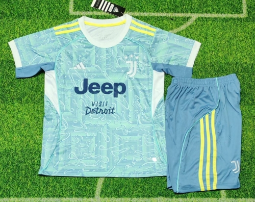 Kids 2025/26 Juventus Away Blue Kids/Youth Soccer Uniform-522/507