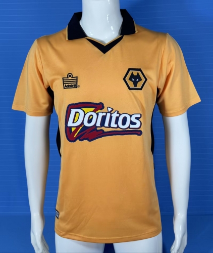 02/04 Retro Version Wolverhampton Wanderers Home Yellow Thailand Soccer Jersey AAA-503