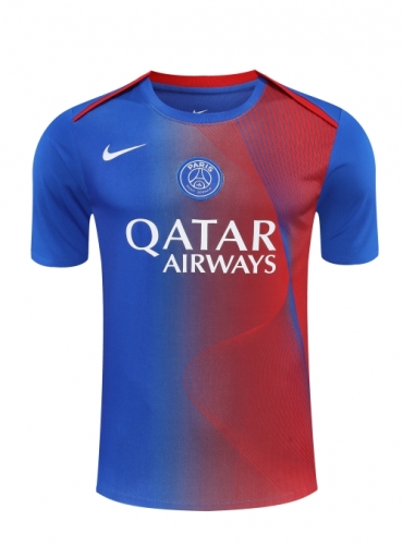 2025/26 Paris SG Red & Blue Thailand Soccer Training Jerseys-418