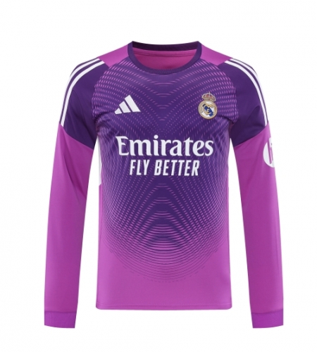 2025/26 Rea Madrid Goalkeeper Purple LS Thailand Soccer Training Jerseys-418