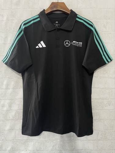 2025/26 Benz Black Turndown Formula One Racing Shirts-805