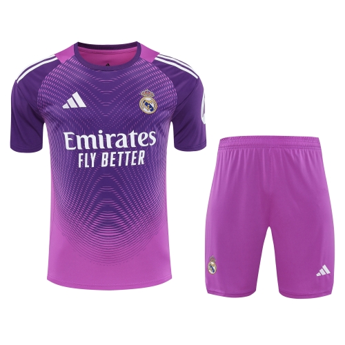 2025/26 Rea Madrid Goalkeeper Purple Thailand Soccer Training Uniform-418