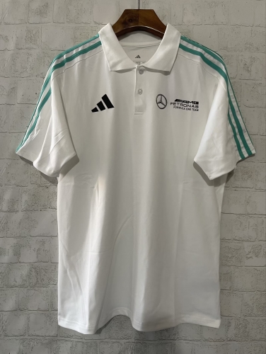 2025/26 Benz White Turndown Formula One Racing Shirts-805
