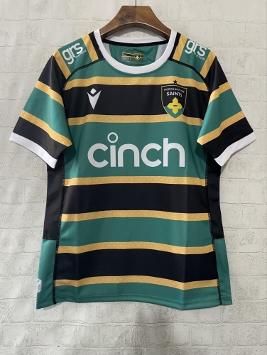 2025/26 Season Putun Saint Picture Home Black & Green Thailand Rugby Shirts-805