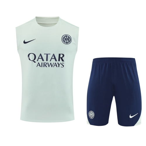 2025/26 Inter Milan Light Green Thailand Soccer Training Vest Set-418