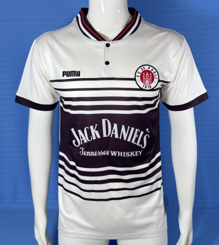97/98 Retro Version FC St. Pauli Home White Thailand Soccer Jersey AAA-503