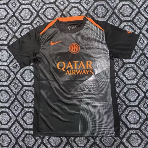 2025/26 Inter Milan 2nd Away Black Thailand Soccer Pre-Game Jersey AAA-23